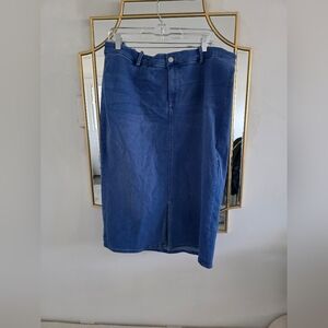 Chic Blue Pencil Skirt